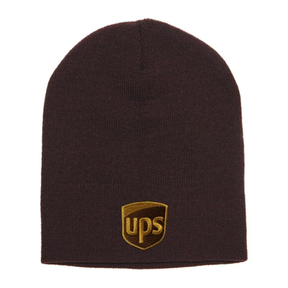 6414 UPS United Parcel Service Embroidered Knit Beanie Skull Cap Cuff